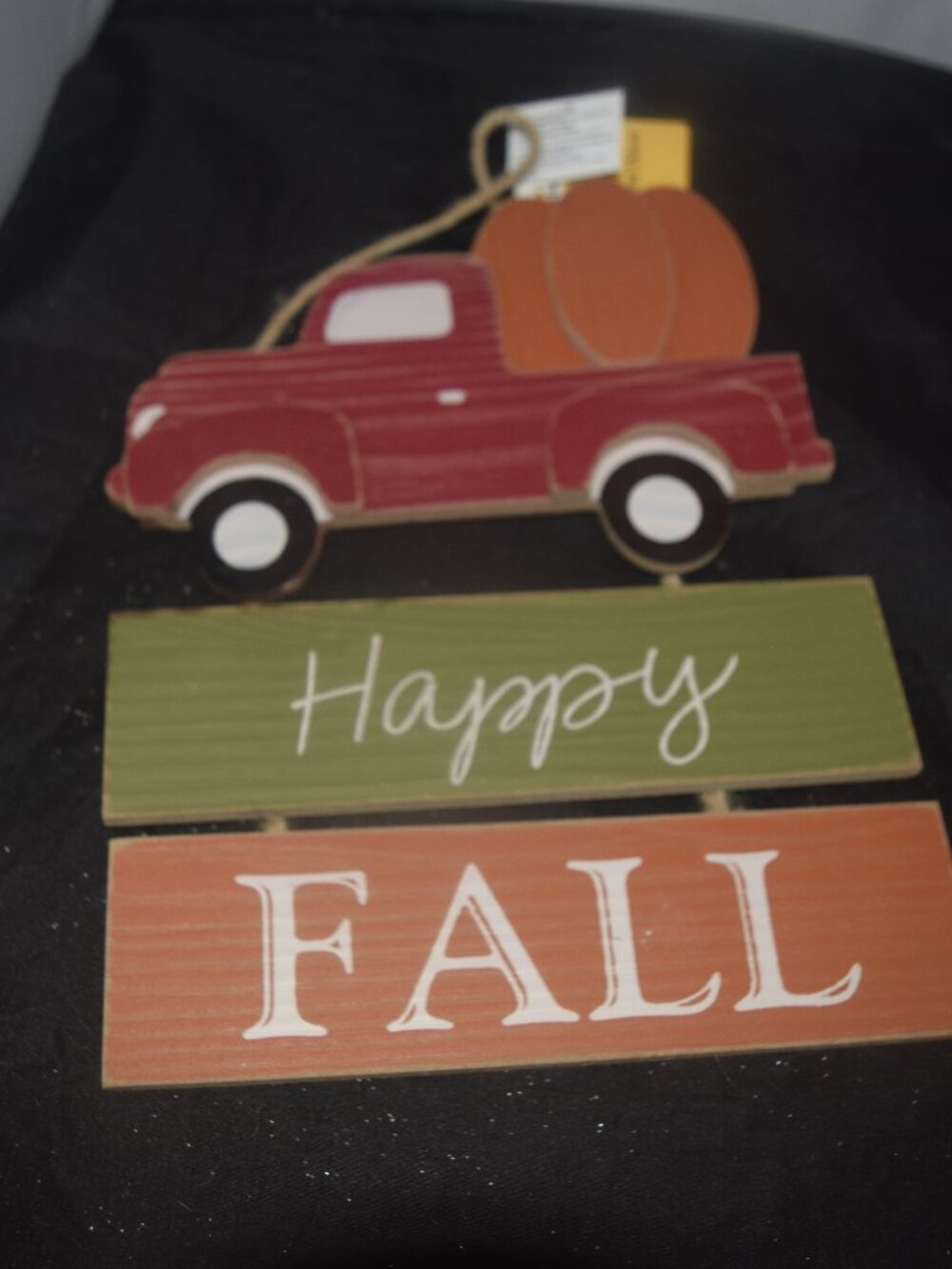 Rustic Red Truck "Happy Fall" Wooden Sign – Farmhouse Autumn Decor
